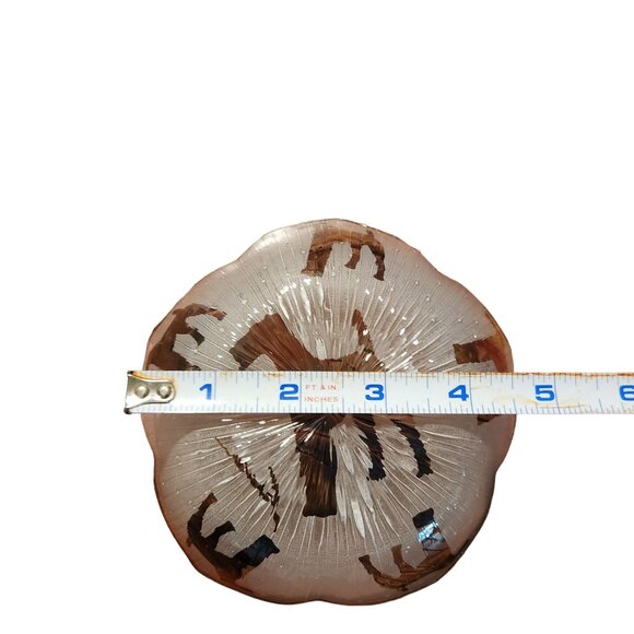 Vintage Iridescent Frosted Glass Bowl W/ Scottie Dog Design & Prism Effect Signe - Picture 3 of 9